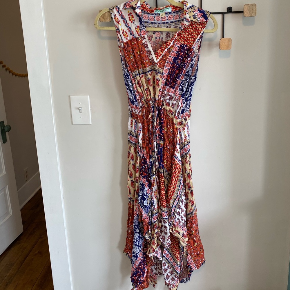 Multicolor Francesca’s High Low/Asymmetrical Dress